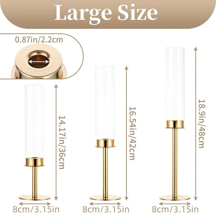 Chandelier en verre | Élégance raffinée pour votre décoration 3 pièces doré