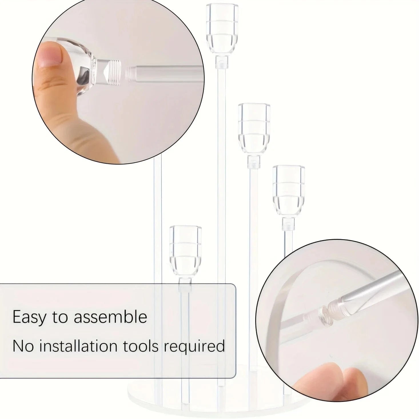 Chandelier transparent | Élégance sobre pour une décoration raffinée Blanc