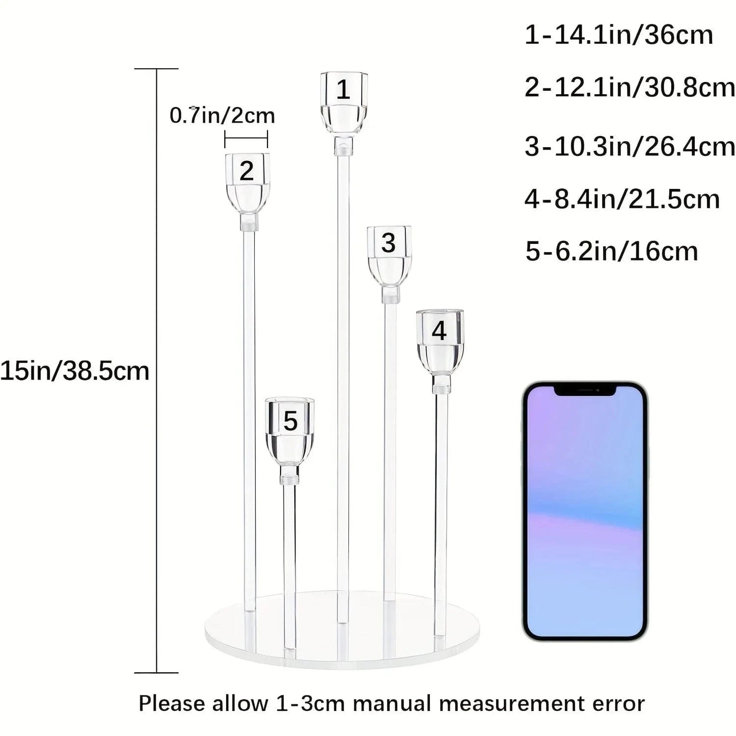 Chandelier transparent | Élégance sobre pour une décoration raffinée Blanc