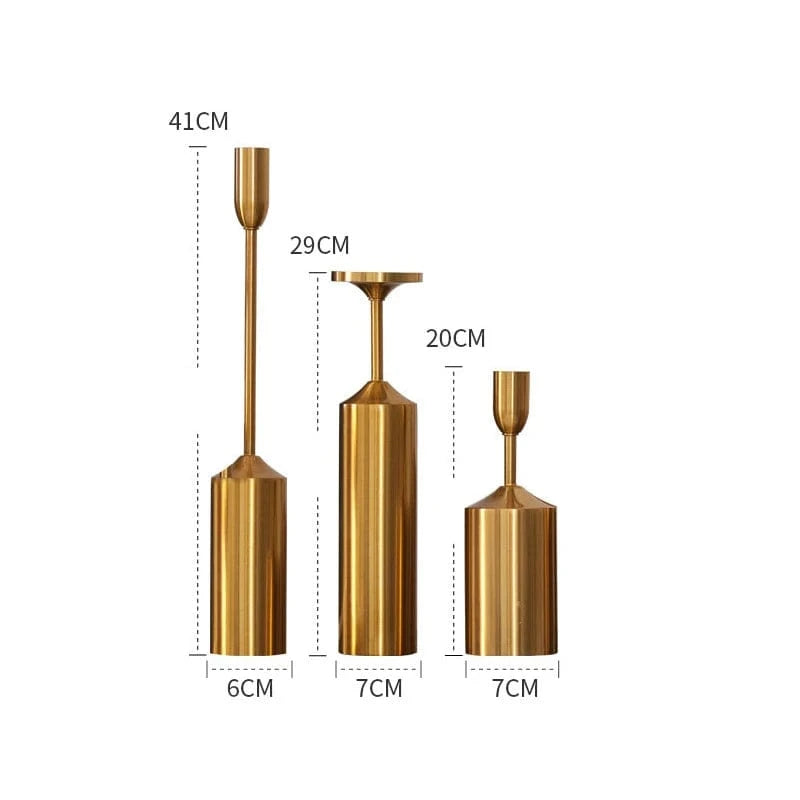 Grand bougeoir sur pied | Élégance majestueuse pour sublimer votre intérieur Set complet 1