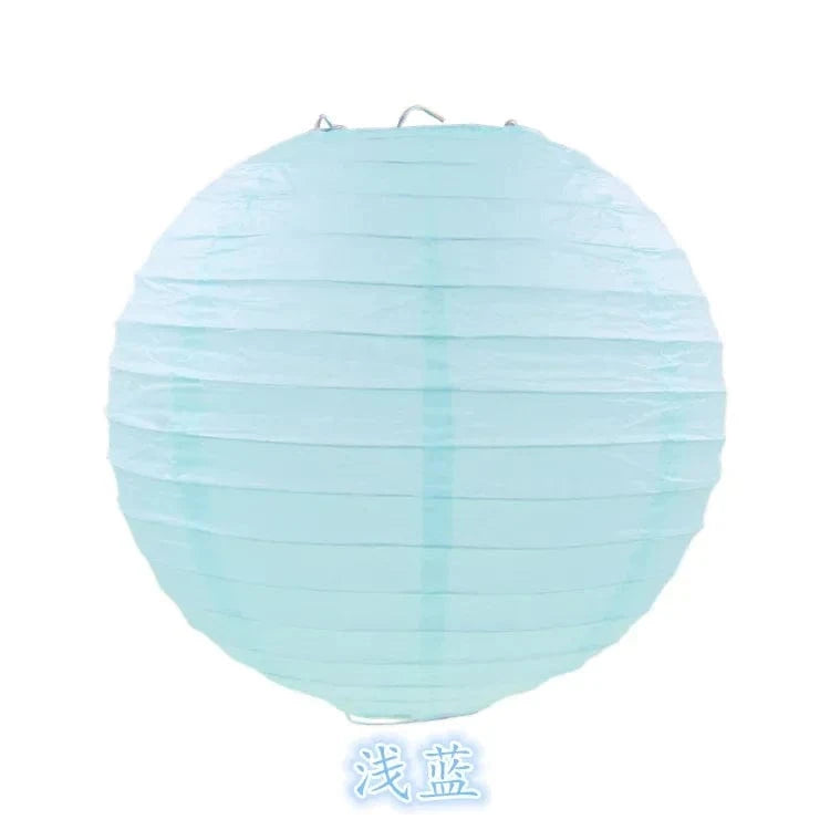 Lanterne chinoise | Ambiance festive et colorée pour vos événements Bleu ciel / 15 cm
