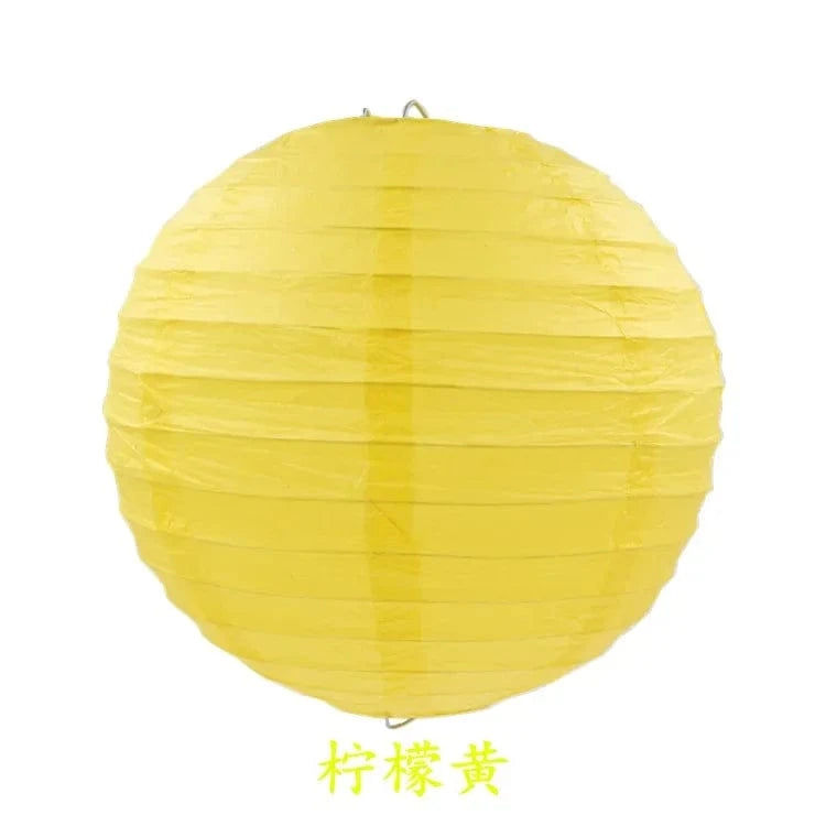 Lanterne chinoise | Ambiance festive et colorée pour vos événements Jaune citron / 35 cm