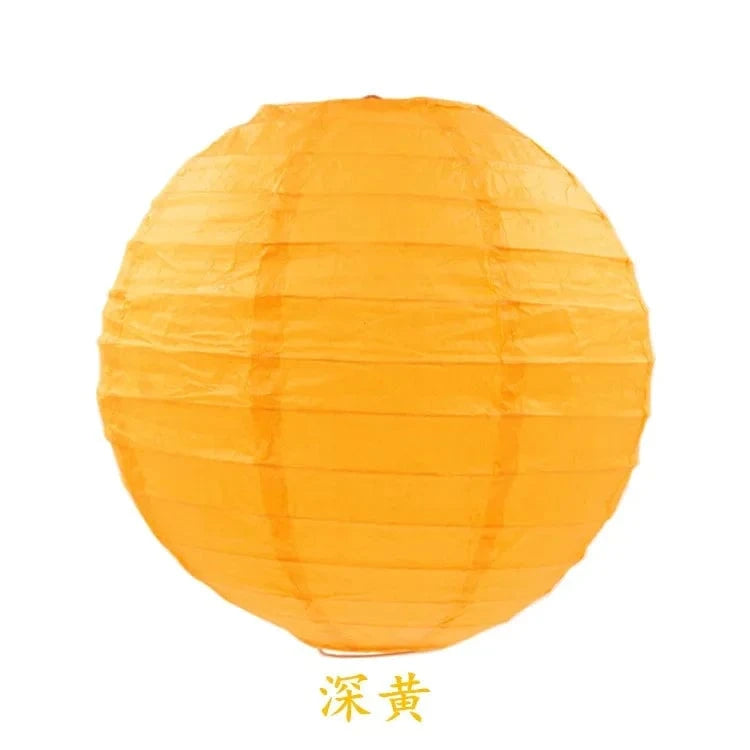 Lanterne chinoise | Ambiance festive et colorée pour vos événements Jaune orangé / 15 cm