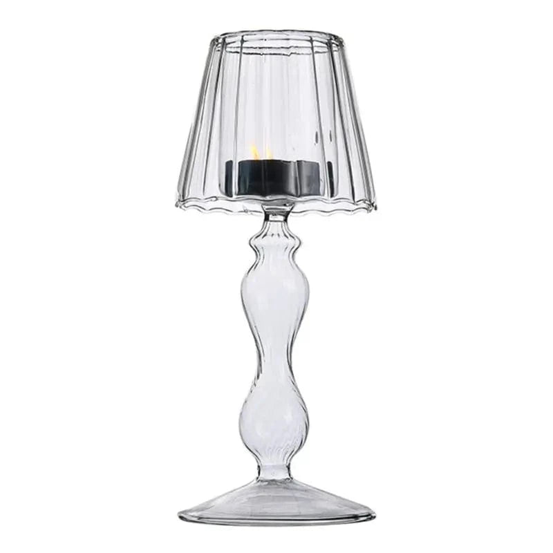 Photophore en forme de lampe | Accessoire lumineux au design transparent 1