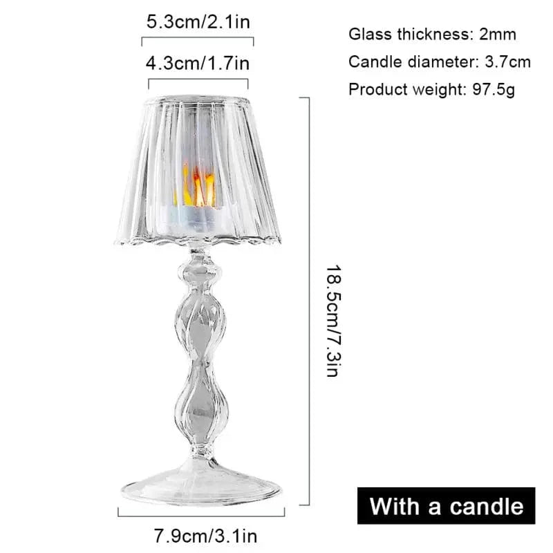 Photophore en forme de lampe | Accessoire lumineux au design transparent
