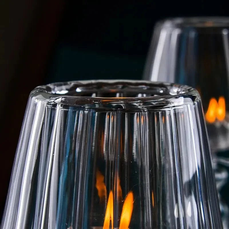 Photophore en forme de lampe | Accessoire lumineux au design transparent